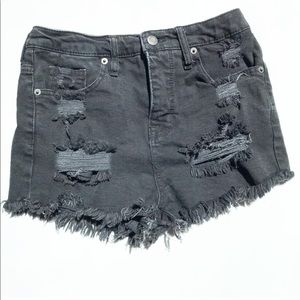 Mossimo high rise distressed denim shorts